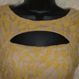 VINTAGE Yellow DRESS SIZE 5 BY XTRAORDINARY